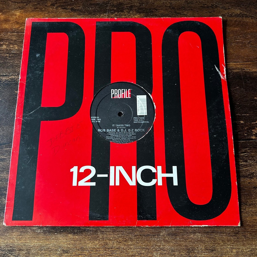 Rob Base‎ & DJ EZ Rock It Takes Two 12" Vinyl Single 1988 Profile PRO-7186